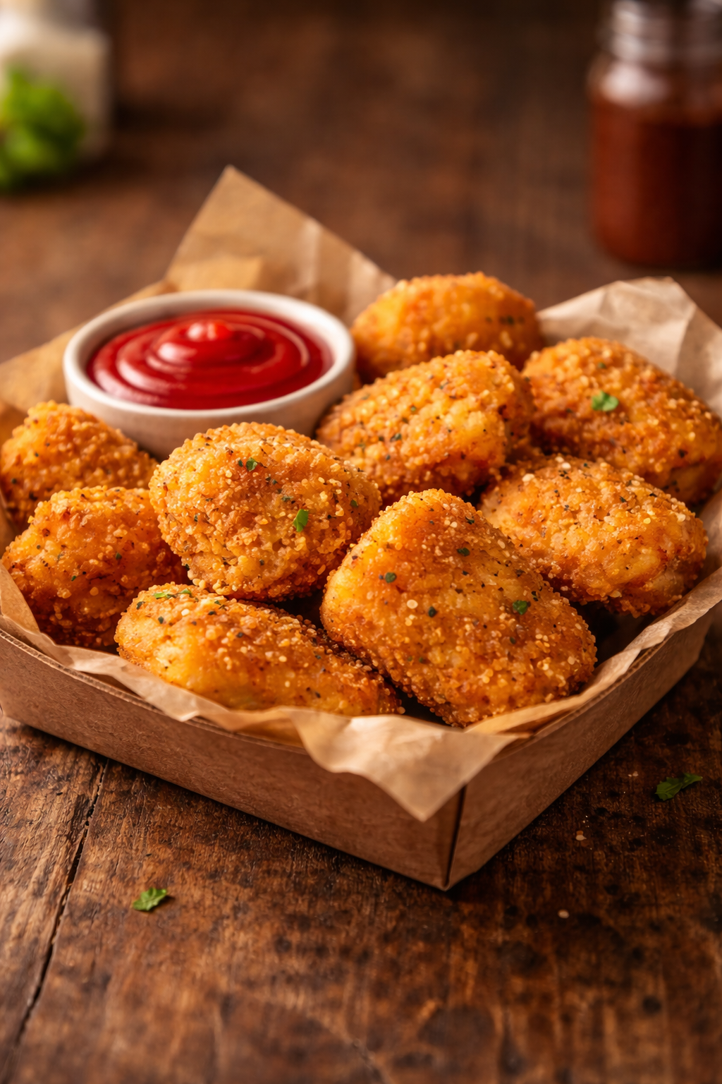 Chicken Nuggets - Golden fried chicken nuggets