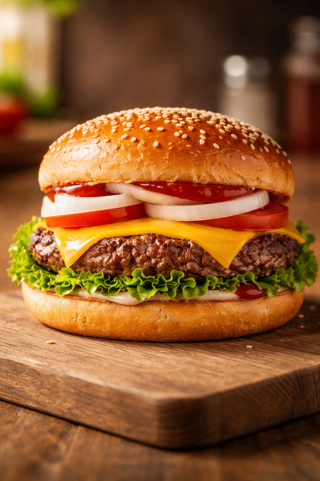 Bromance Burger - Beef patty with mozzarella, fried chicken & chipotle sauce