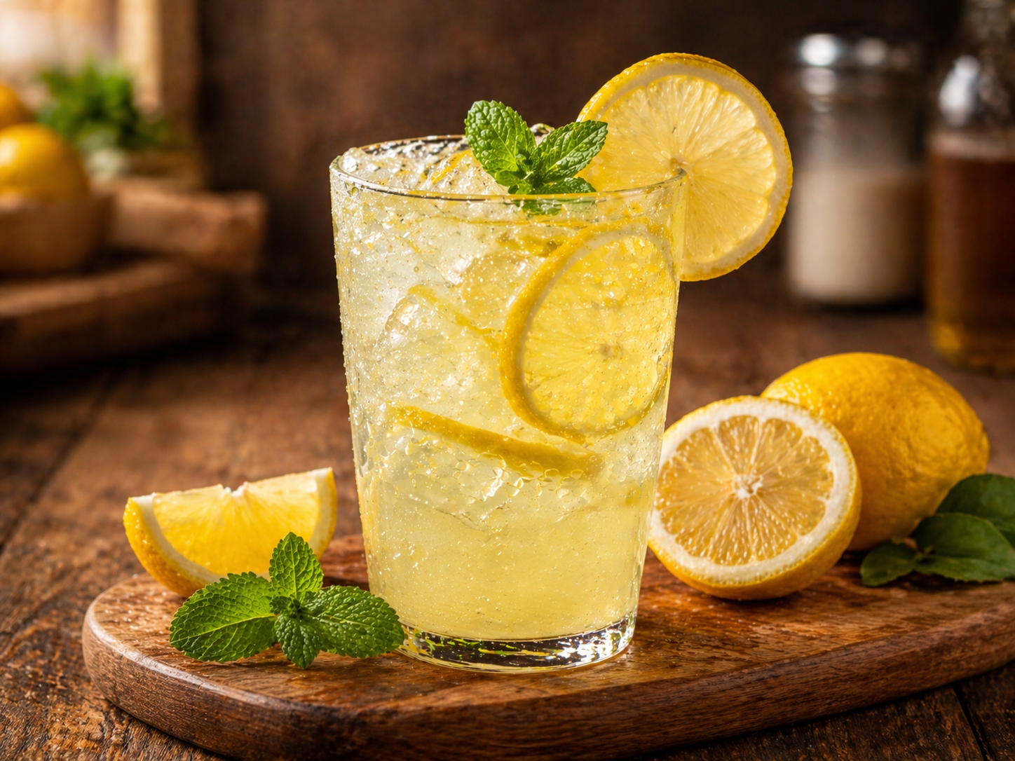 Fresh Lemonade - Homemade lemonade with mint
